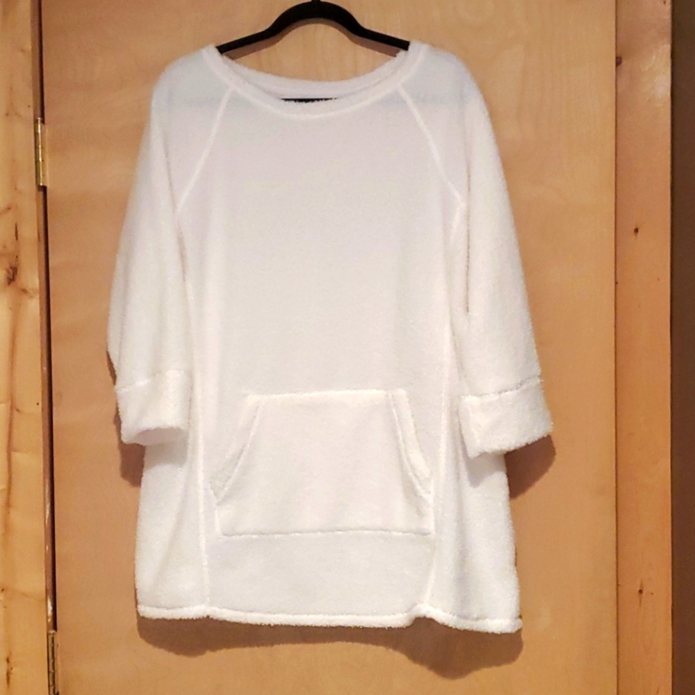 Liz Claiborne tunic, 1X, bright cream